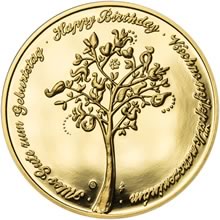Náhled Reverzní strany - Medaile k životnímu výročí 80 let - 1 Oz zlato Proof